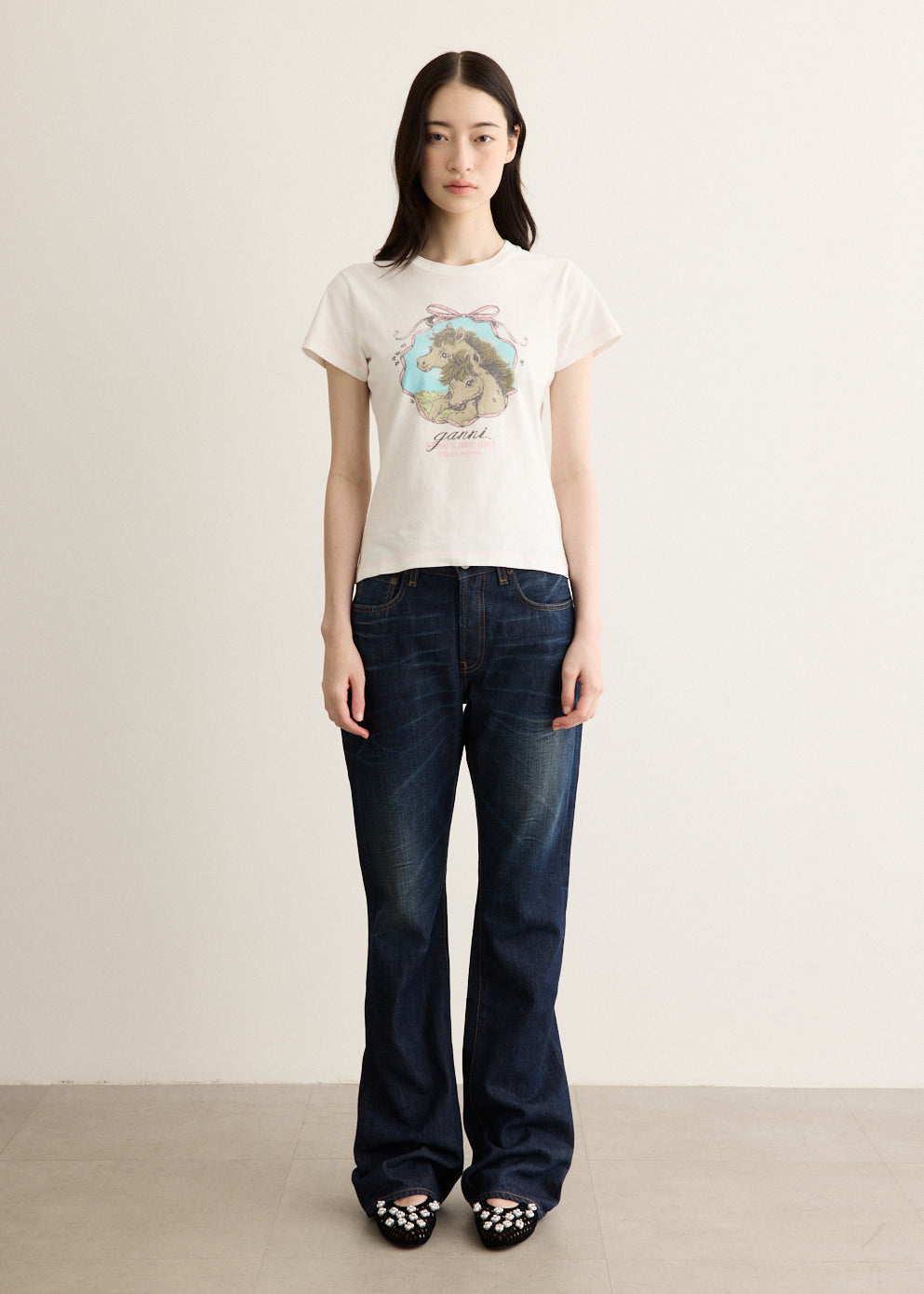 Baby Fit T-shirt with Horses