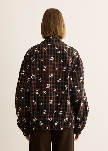 Printed Check Bomber Jacket