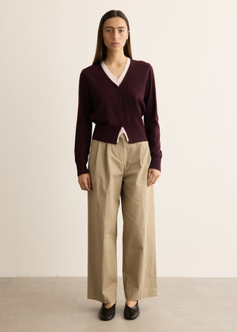 Sorbonne Contrast Knit Cardigan