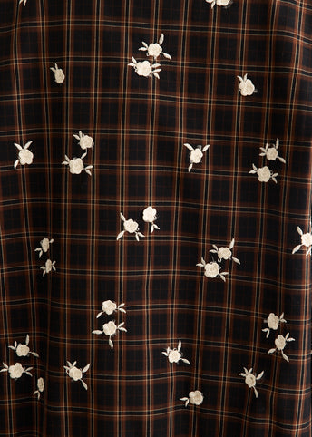 Printed Check Bomber Jacket