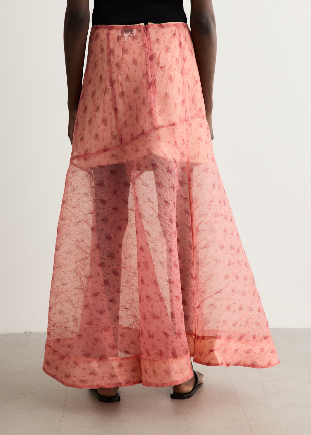 Shibori Organza Fluid Skirt