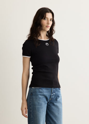 Moon Logo Bicolour Jersey Short Sleeve T-Shirt