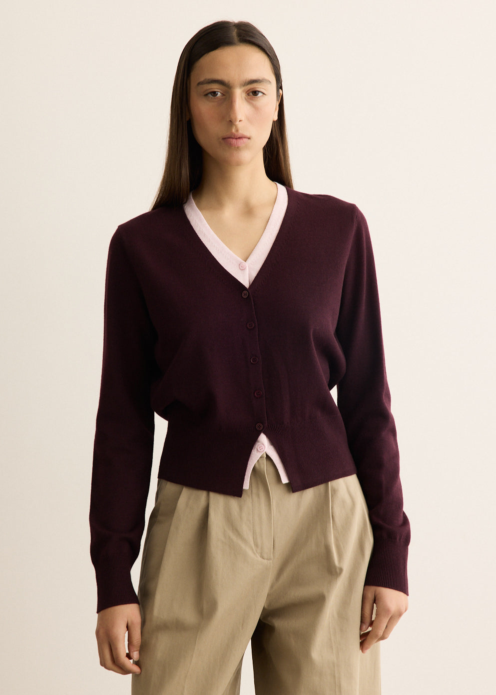 Sorbonne Contrast Knit Cardigan