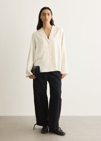 Monogram Silk Pj Top