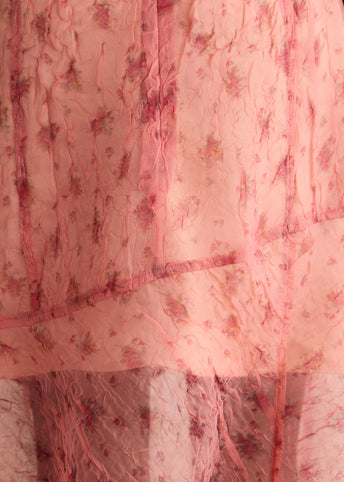 Shibori Organza Fluid Skirt