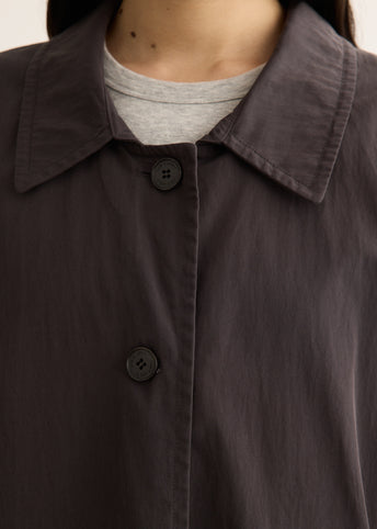 Cotton Draped Trench Coat