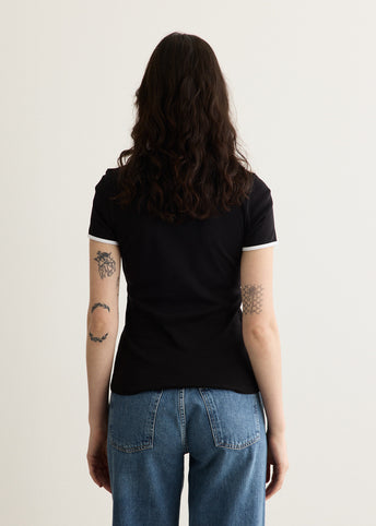 Moon Logo Bicolour Jersey Short Sleeve T-Shirt