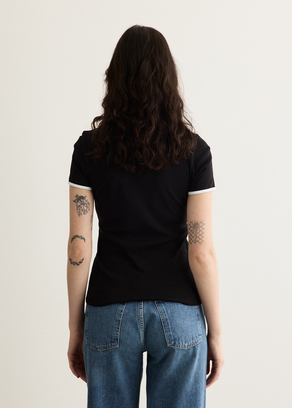 Moon Logo Bicolour Jersey Short Sleeve T-Shirt