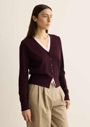 Sorbonne Contrast Knit Cardigan
