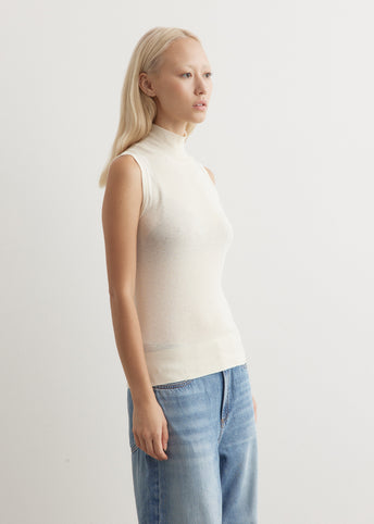 Sleeveless High Neck Top