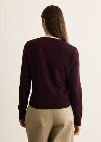 Sorbonne Contrast Knit Cardigan