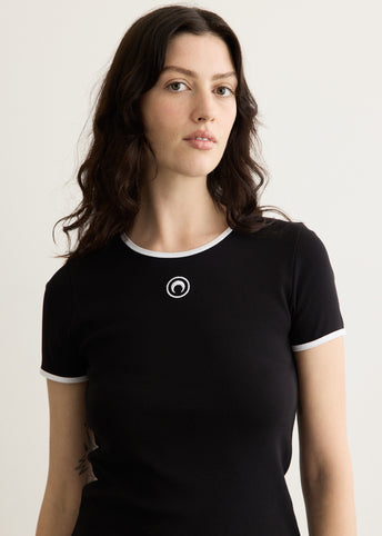 Moon Logo Bicolour Jersey Short Sleeve T-Shirt