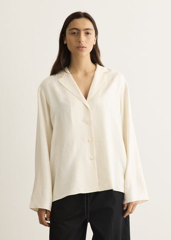 Monogram Silk Pj Top