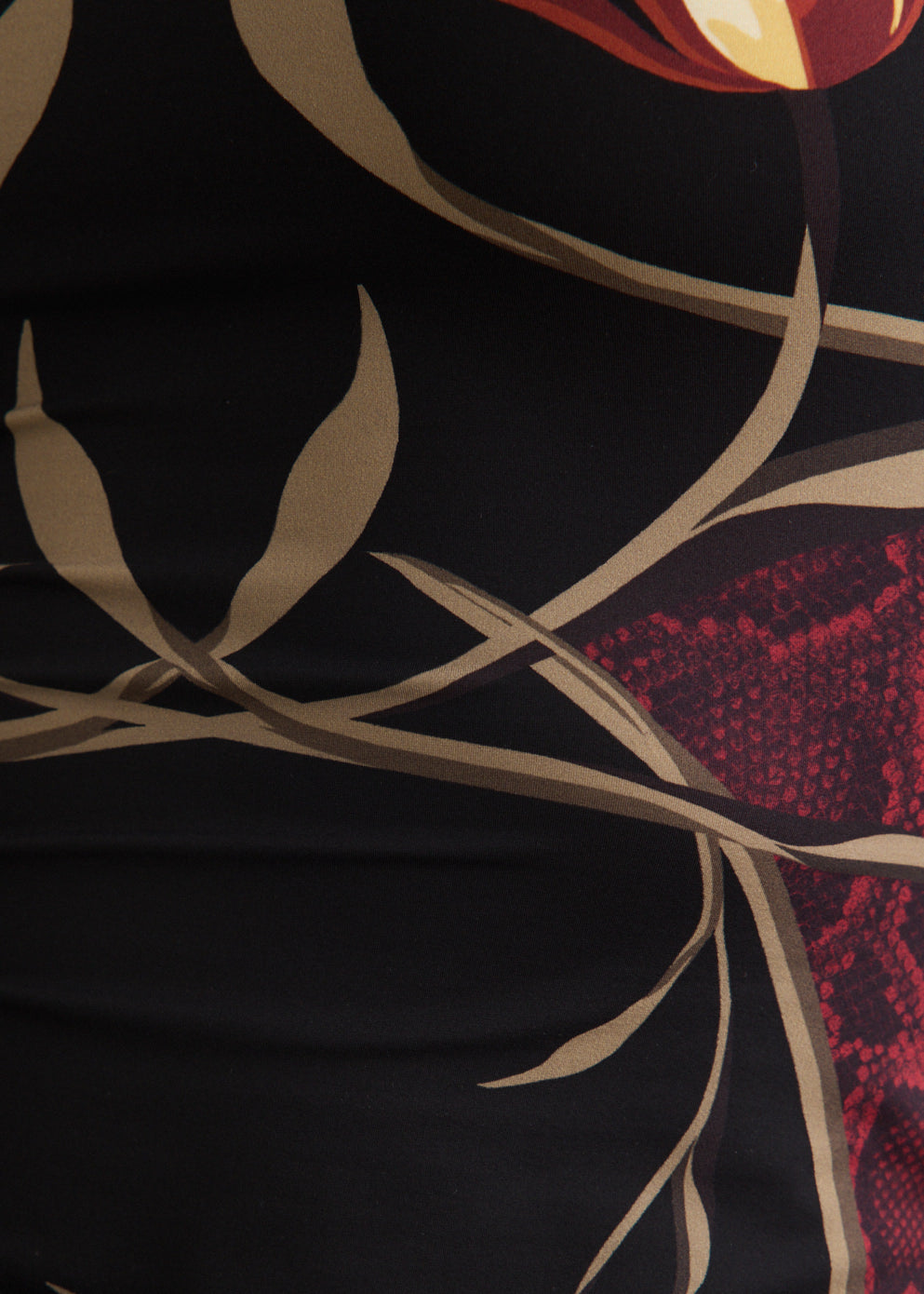 Flowers Printed Jersey Second Skin Top