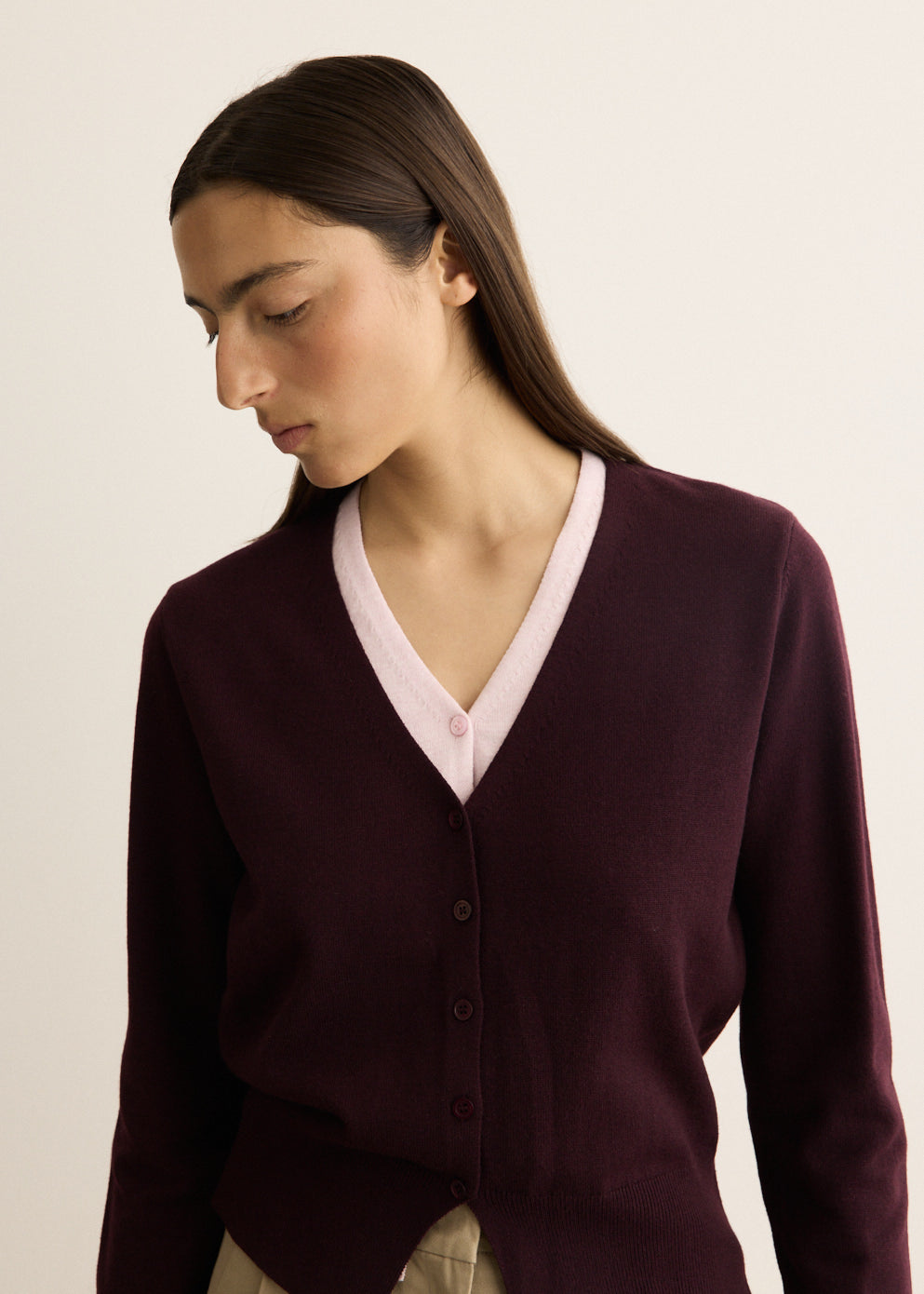 Sorbonne Contrast Knit Cardigan