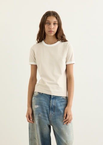Crop Manche Courte Contrast T-Shirt