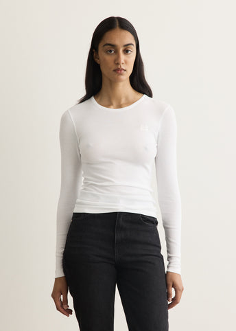 Soft Cotton Rib Long Sleeve T-Shirt