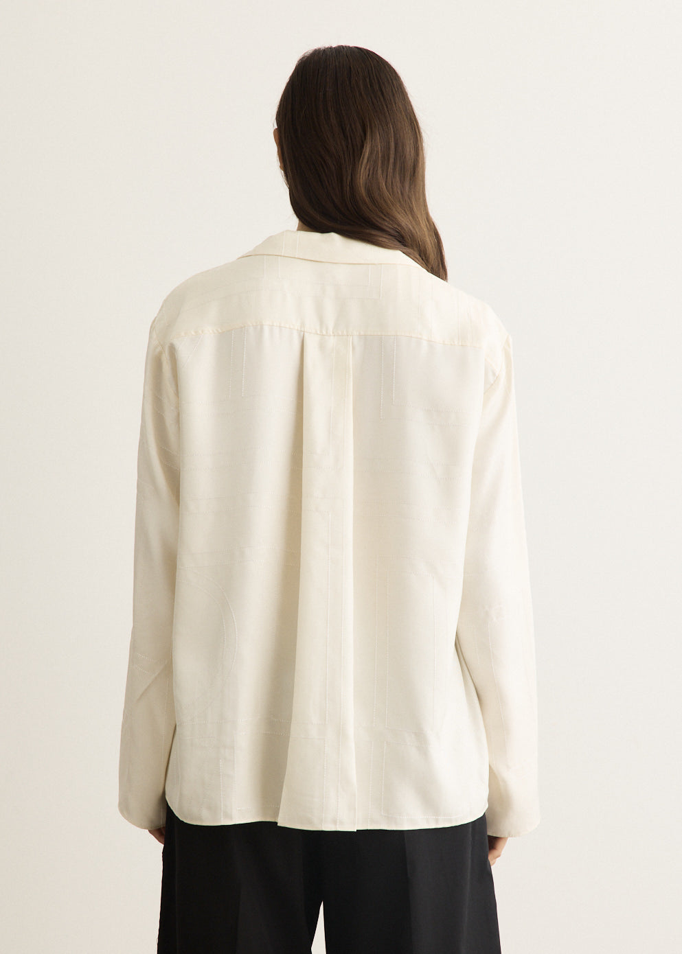 Monogram Silk Pj Top