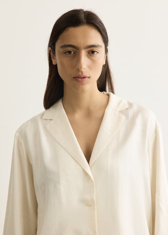 Monogram Silk Pj Top