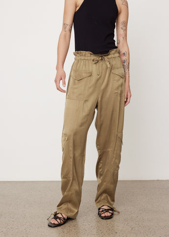 Washed Satin Pants