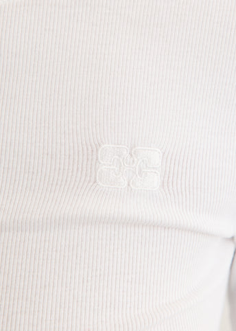 Soft Cotton Rib Long Sleeve T-Shirt