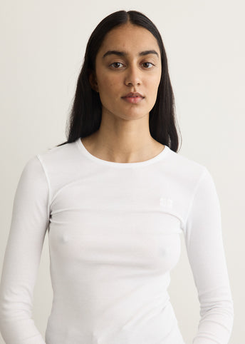 Soft Cotton Rib Long Sleeve T-Shirt