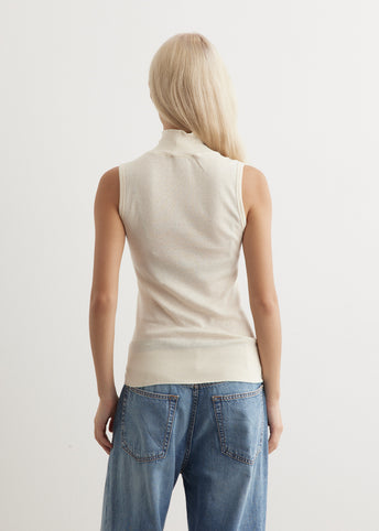 Sleeveless High Neck Top