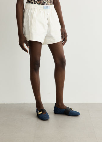 Stretch Cotton Elasticated Shorts