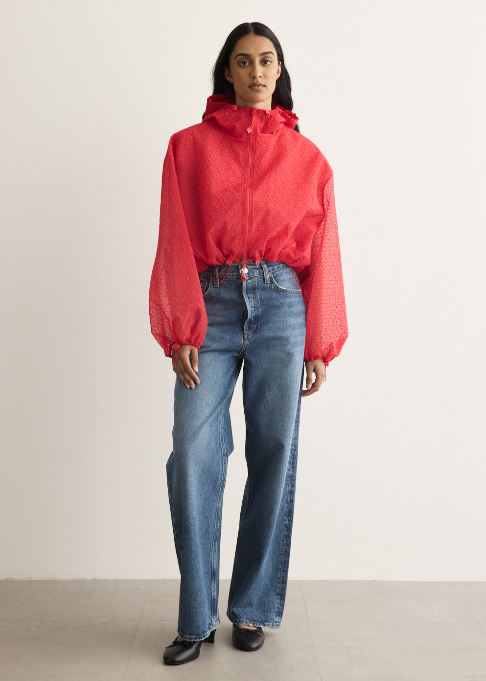 Aisha Windflower Embroidered Blouson Jacket