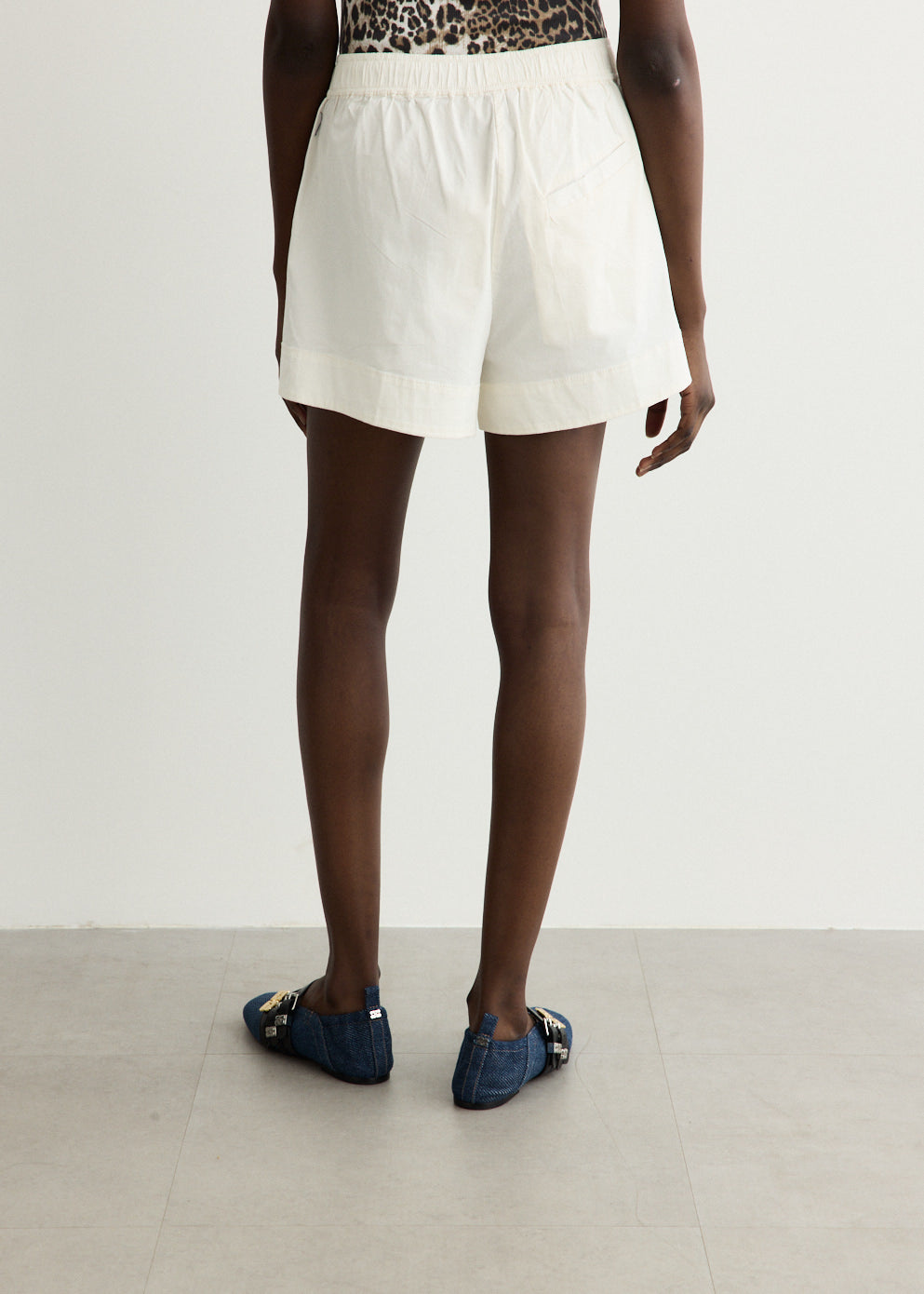 Stretch Cotton Elasticated Shorts