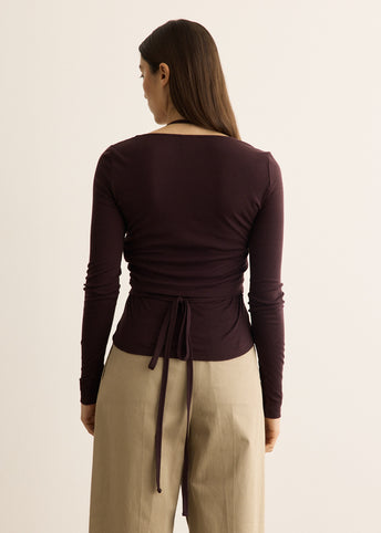 Double Halt Wrap Top