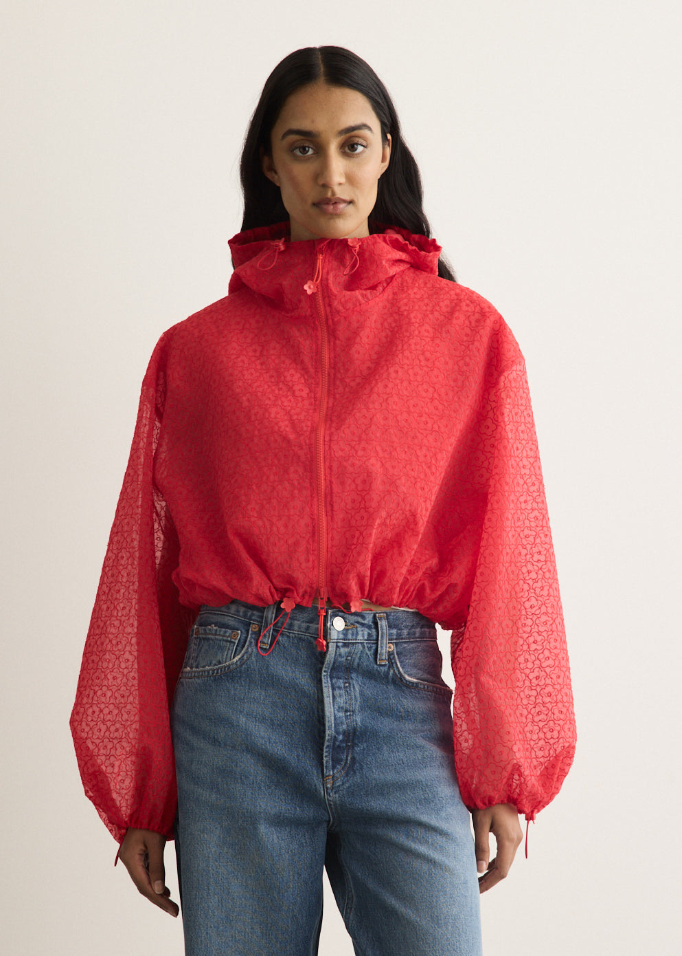 Aisha Windflower Embroidered Blouson Jacket