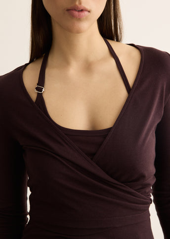 Double Halt Wrap Top
