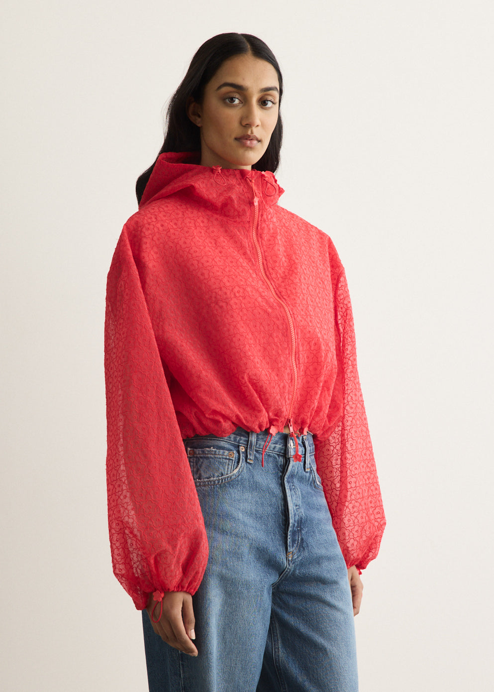Aisha Windflower Embroidered Blouson Jacket