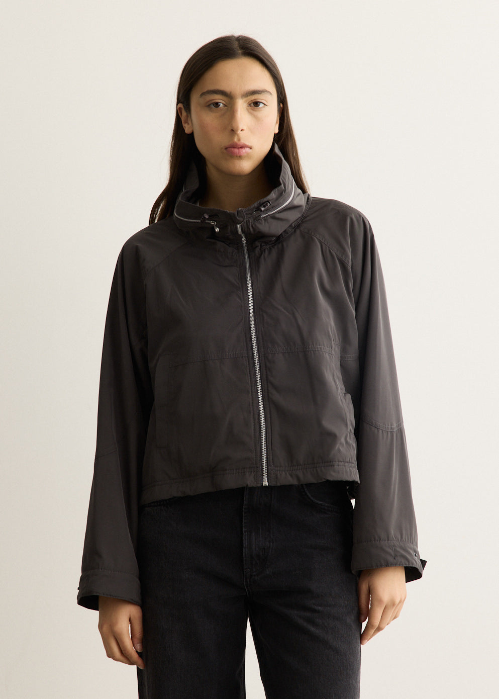 Drawstring Fleece Wind Jacket