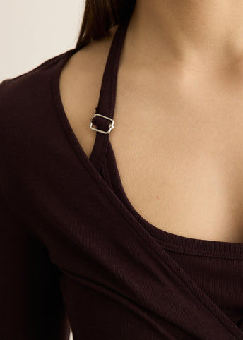 Double Halt Wrap Top