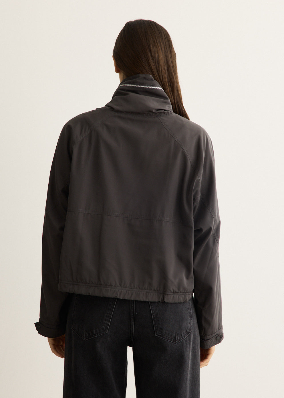 Drawstring Fleece Wind Jacket