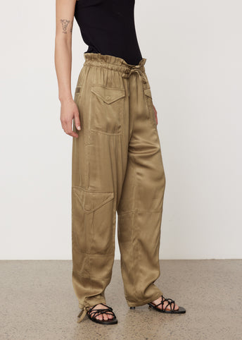 Washed Satin Pants