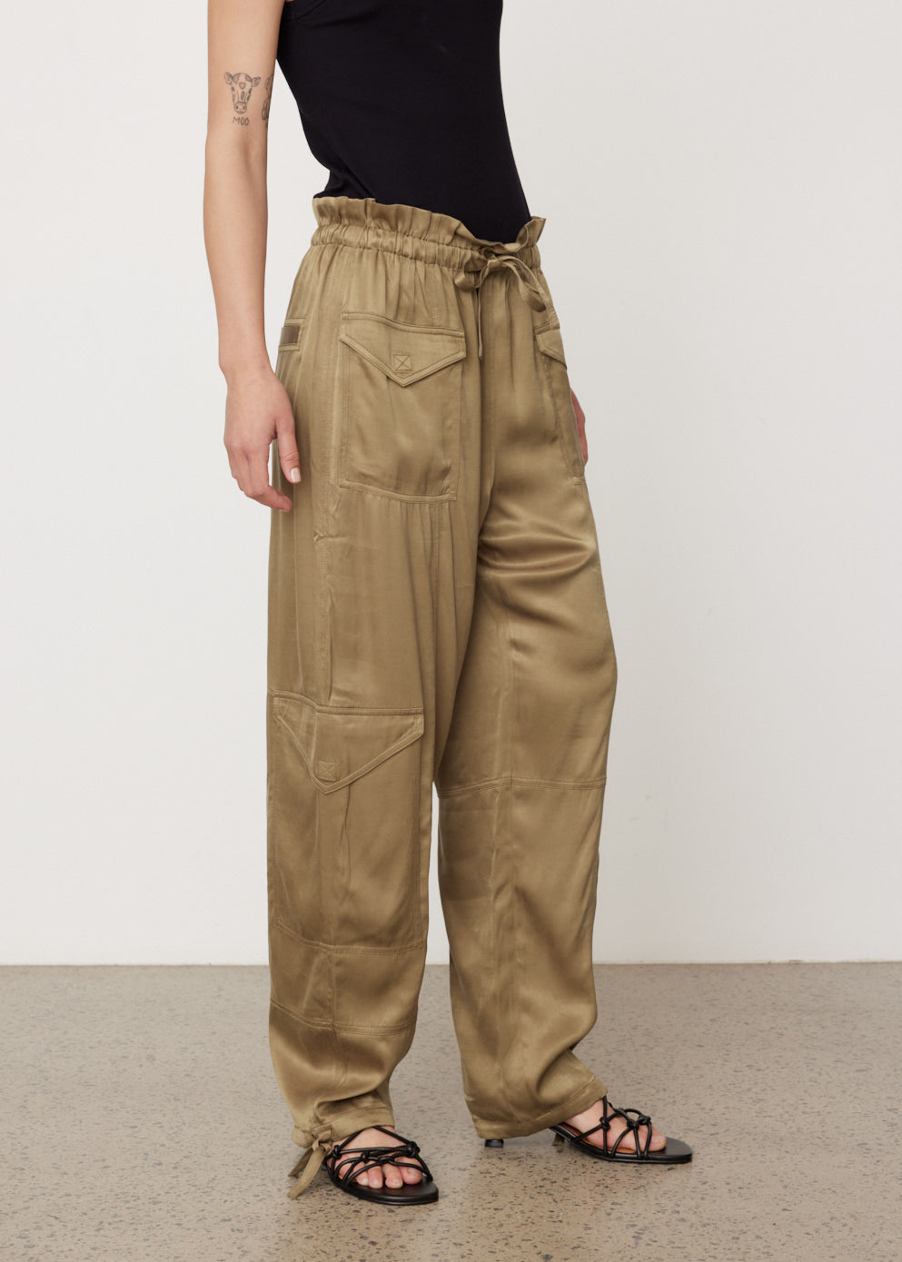 Washed Satin Pants