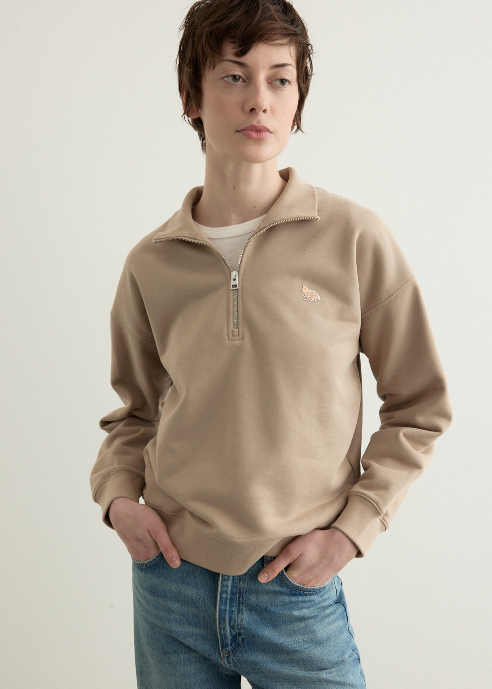 Baby Fox Half Zip Sweatshirt