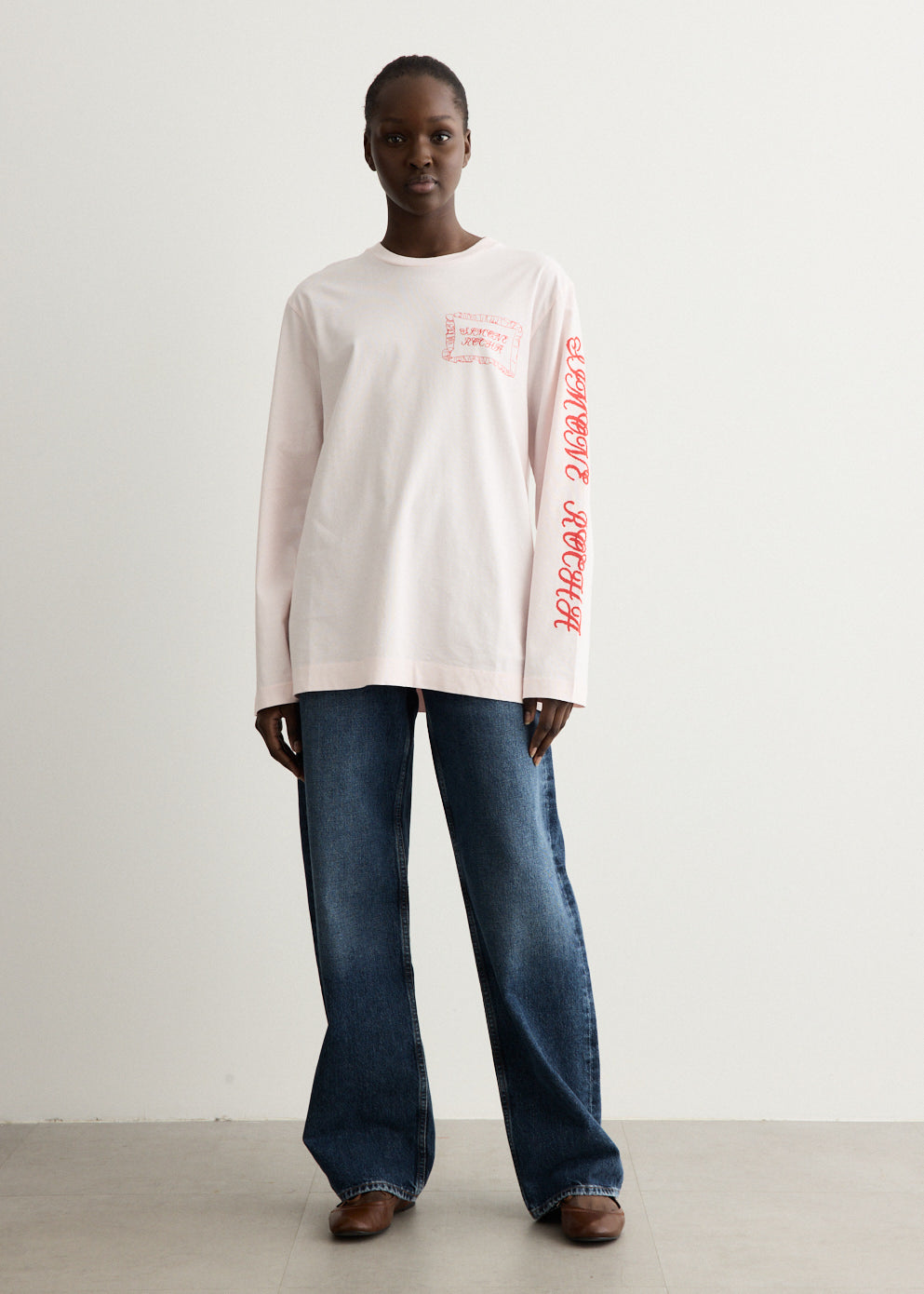 Pillowcase Logo Print Long Sleeve T-Shirt