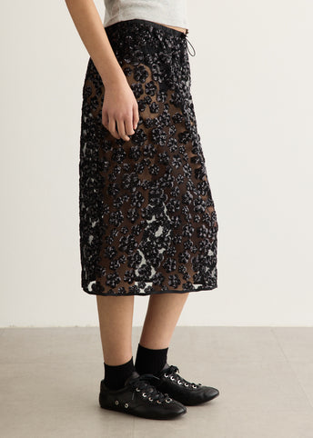 Bria Ume Floral Sequin Skirt