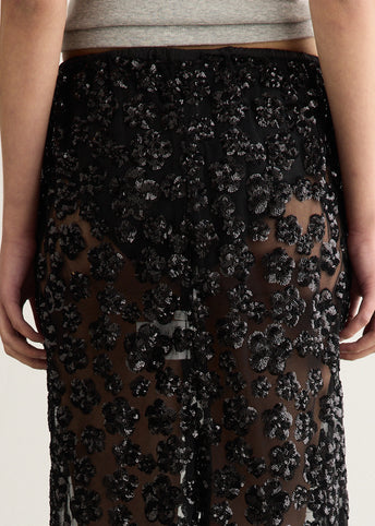 Bria Ume Floral Sequin Skirt