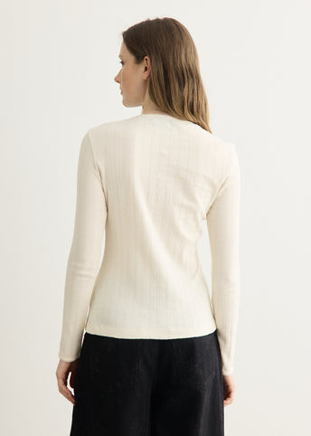 Turbo Embellished Pointelle Cardigan