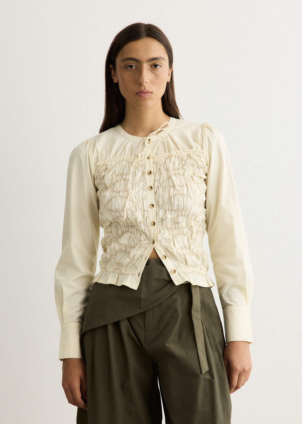 Elliana Smocked Cardi
