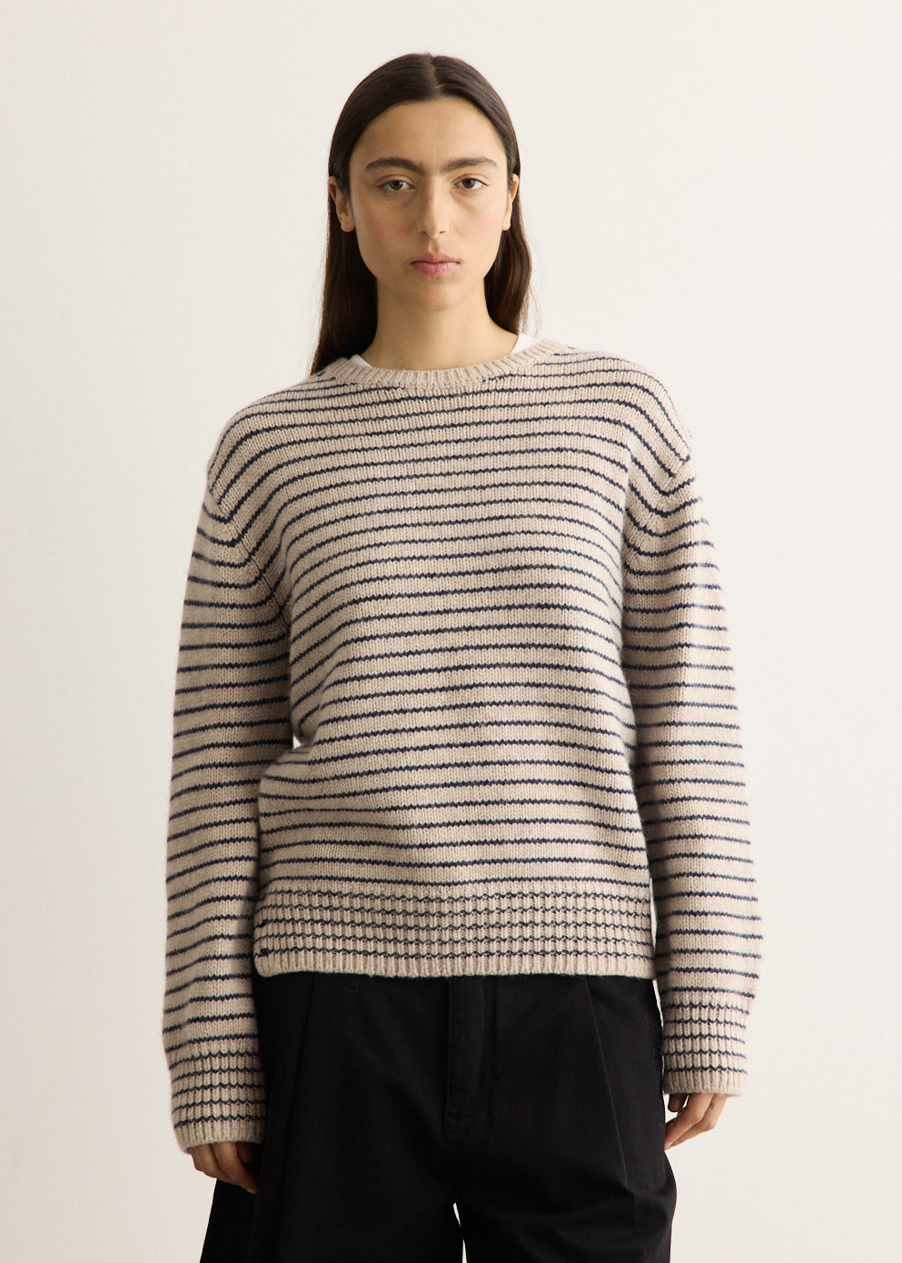 Alpaca Blend Stripe Pullover