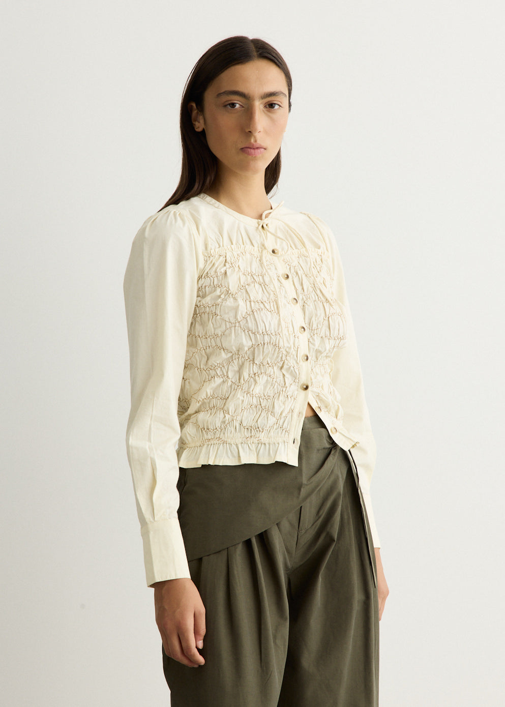 Elliana Smocked Cardi