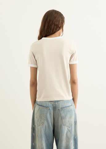 Crop Manche Courte Contrast T-Shirt