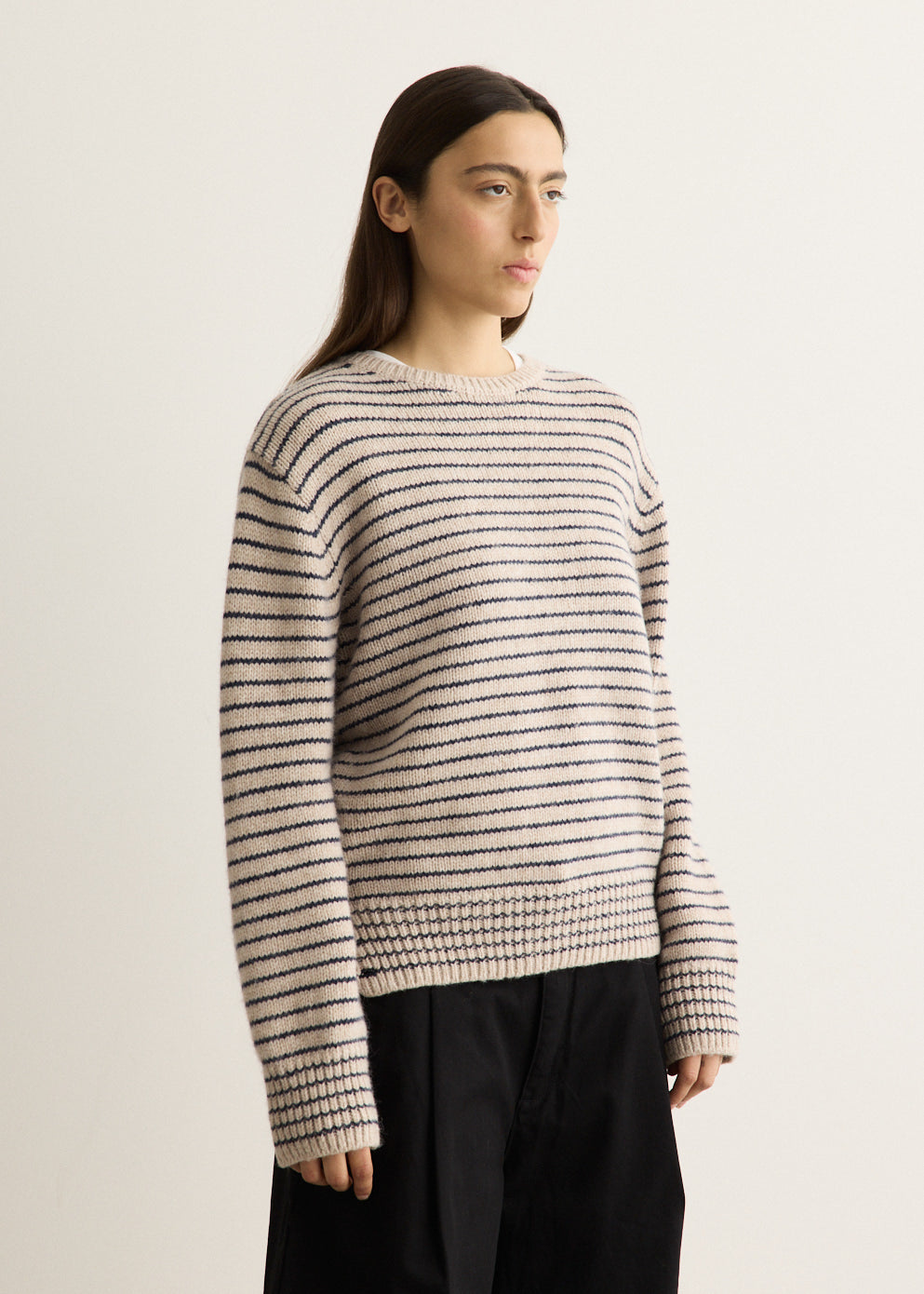 Alpaca Blend Stripe Pullover