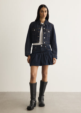 Rinse Denim Cropped Jacket